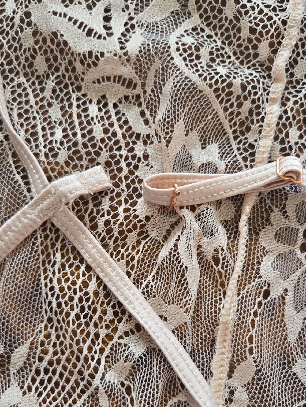 Oh La La Cherie Nude Lace Sheer Bodysuit Lingerie Size L/XL - Picture 5 of 7